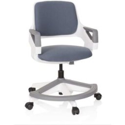hjh OFFICE Silla giratoria para niños tela gris