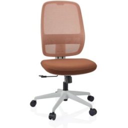 hjh OFFICE Silla de oficina profesional tela / tejido de malla blanco/marrón