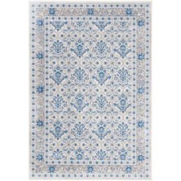Safavieh Alfombra transicional de polipropileno blanco/azul, 122 x 183 cm