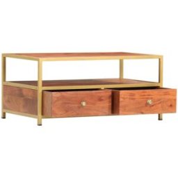 Prolenta Premium Mesa de centro camel marrón 90 x 50 x 40 cm