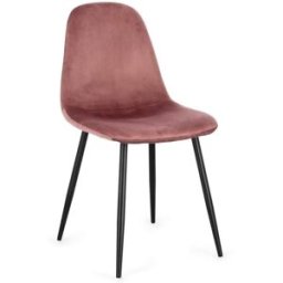 Bizzotto Juego 6 sillas negro/rosa