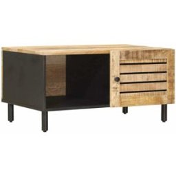 Prolenta Premium Mesa de centro greige marrón 80 x 50 x 40 cm