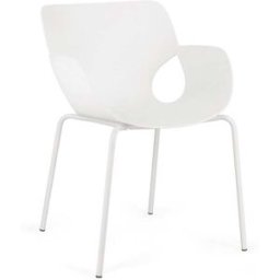 Bizzotto Juego 4 sillas acero blanco