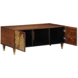 Prolenta Premium Mesa de centro café marrón 100 x 54 x 40 cm