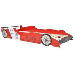 Maison Chic Cama con forma de coche de carreras para niños madera roja 90x200 cm