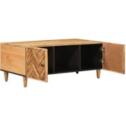 Prolenta Premium Mesa de centro café marrón 100 x 54 x 40 cm