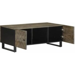 Prolenta Premium Mesa de centro negra 100 x 54 x 40 cm