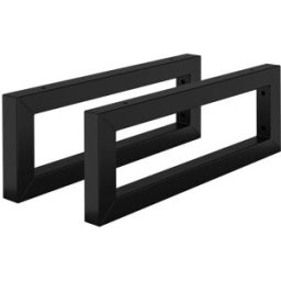 ML-Design 2x Soportes para estantes 450 x 150 mm acero negro, diseño flotante