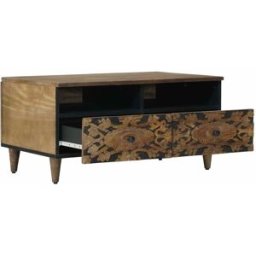 Prolenta Premium Mesa de centro café marrón 80 x 54 x 40 cm