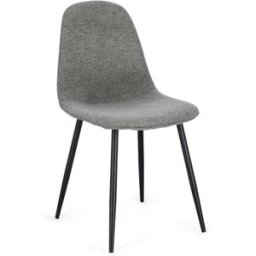 Bizzotto Juego 4 sillas negro/gris oscuro