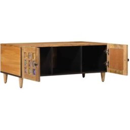 Prolenta Premium Mesa de centro greige marrón 100 x 54 x 40 cm