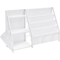SONGMICS Librería infantil para juguetes y libros de color blanco