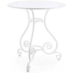 Bizzotto Mesa de acero Ø70 Blanco