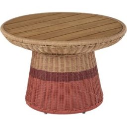 Maisons du Monde Mesa de centro redonda de exterior de teca FSC Ø70 cm