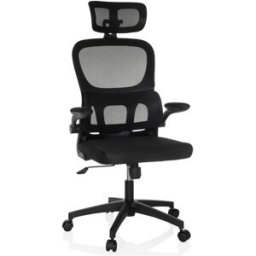 MyBuero Silla home office tela / tejido de malla negro