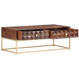 Prolenta Premium Mesa de centro marrón 112 x 50 x 40 cm