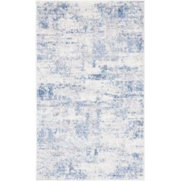 Safavieh Alfombra contemporáneo de polipropileno blanco/azul, 122 x 183 cm