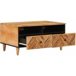 Prolenta Premium Mesa de centro café marrón 80 x 54 x 40 cm
