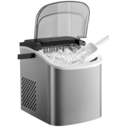 SONGMICS Máquina de hielo autolimpiante portátil gris plateado