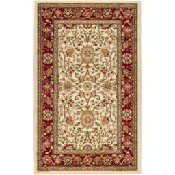 Safavieh Alfombra tradicional de polipropileno blanco/rojo, 99 x 160 cm