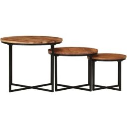 Prolenta Premium Mesa de centro marrón 55 x 55 x 45 cm