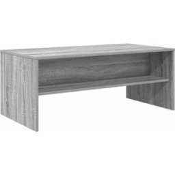 Prolenta Premium Mesa de centro madera de ingeniería gris 100 x 50 x 40 cm