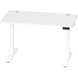 VASAGLE Escritorio elevable eléctrico de 120 x 60 cm de color blanco