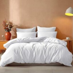 Sensei Maison Funda nórdica + 2 fundas de almohada 65x65 cm blanco 140x200 cm