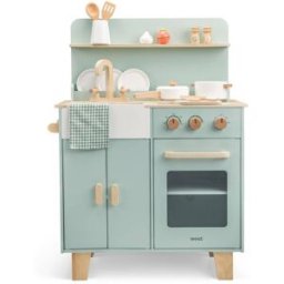 New Classic Toys Cocina de juguete verde menta