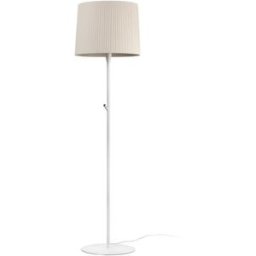FARO BARCELONA Lámpara de pie en metal textil blanco y beige 154cm