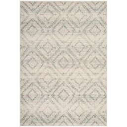 Safavieh Alfombra moderno de polipropileno blanco/azul, 122 x 183 cm