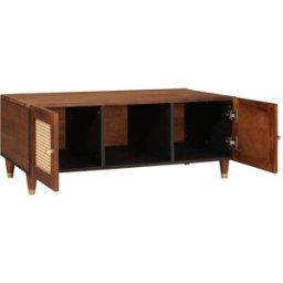 Prolenta Premium Mesa de centro café marrón 100 x 54 x 40 cm