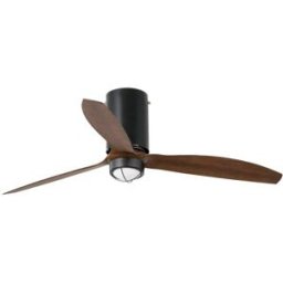 FARO BARCELONA Ventilador con luz abs nogal 128x128x32.4 cm