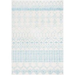 Safavieh Alfombra bohemio de polipropileno blanco/azul, 122 x 183 cm