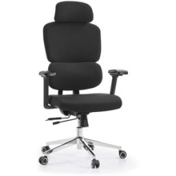 hjh OFFICE Silla de oficina profesional tela negro