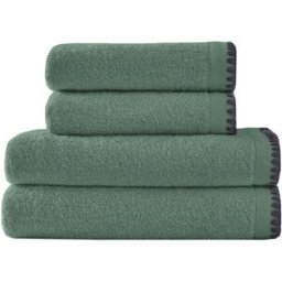 Sensei Maison Juego de baño de 4 piezas verde liquen