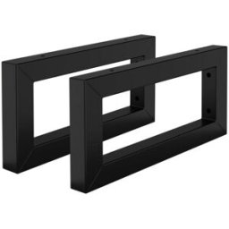 ML-Design 2x Soportes para estantes 300 x 150 mm acero negro, diseño flotante