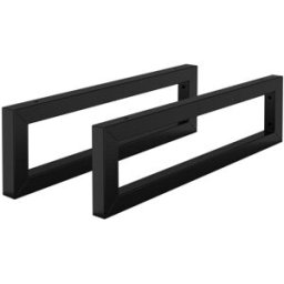 ML-Design 2x Soportes para estantes 500 x 150 mm acero negro, diseño flotante