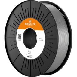 BEDROCK 3D 25310 - Filamento, PLA, plata, 1,75 mm, 4500 g..