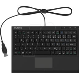 KEYSONIC 60378 - Teclado, USB, negro, con el cojín del ratón, EEUU