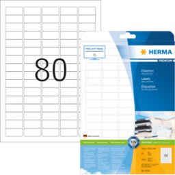 HERMA 4336 - Etiquetas PREMIUM a4, 35,6 x 16,9 mm, blanco, adherencia permane
