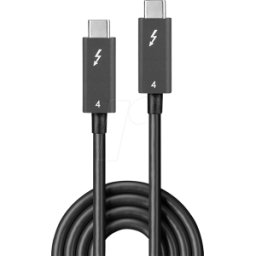 LINDY 31121 - Cable Thunderbolt 4, USB-C, 40Gbps, Activo, 2,0m