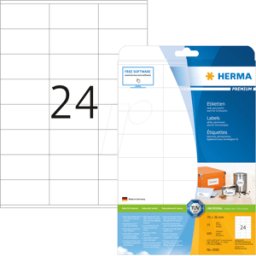 HERMA 4360 - Etiquetas PREMIUM a4, 70 x 36 mm, blanco, adherencia permanente