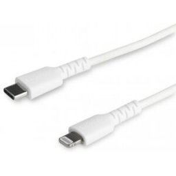 StarTech.com Cable Resistente USB-C a Lightning de 1 m Blanco - Cable de Sincronización y Carga USB
