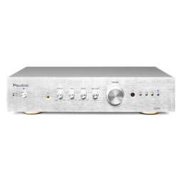 Amplificador Estéreo Audizio AD200 200W RMS Bluetooth 5.0 Control Graves y Agudos Plata