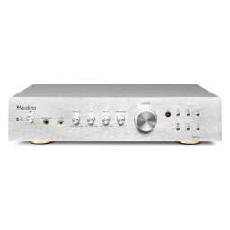 Amplificador Estéreo Audizio AD220 200W RMS Bluetooth 5.0 Control Graves y Agudos Plata