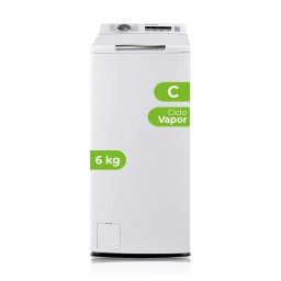 Lavadora carga superior Aspes ALCS6201C 6 kg 1200 rpm clase C vapor blanca