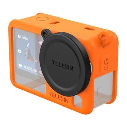 Funda de silicona protectora Telesin para DJI Osmo Action 6 Naranja