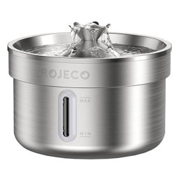 Fuente de agua para mascotas Rojeco RYSJ-11 2 litros acero inoxidable