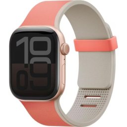 Brazalete Reversible Uniq Revix IV Premium Silicona Rosa-Beige Apple Watch 49/46/45/44mm